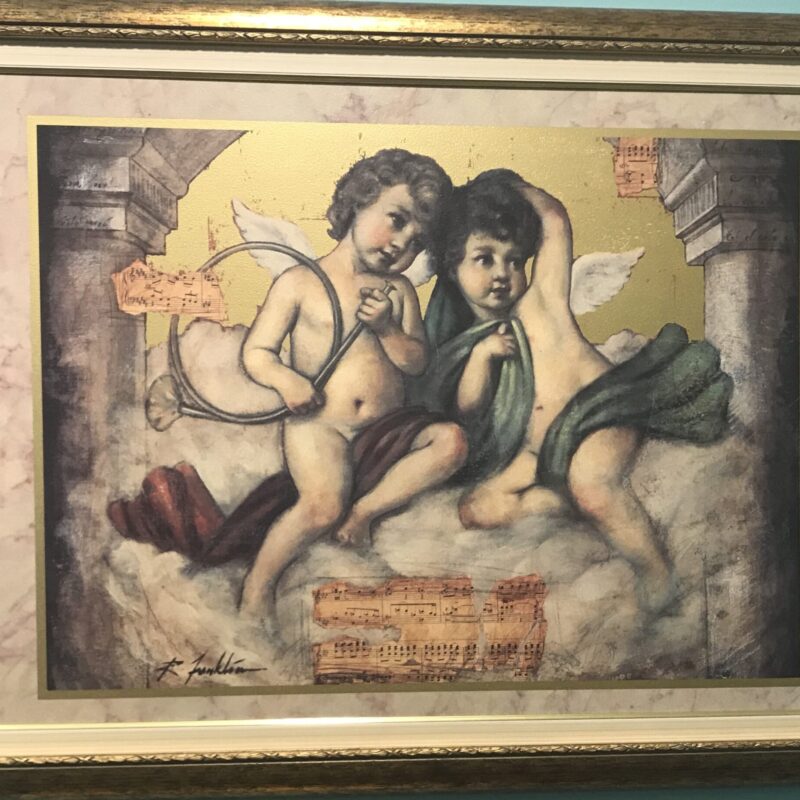 Πίνακας Ζωγραφικής  κορνίζα χρυσή κρακελέ