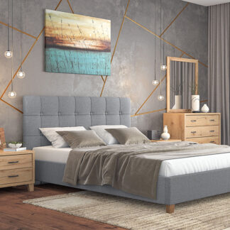 Κρεβάτι ύφασμα γκρί 160x200 No64