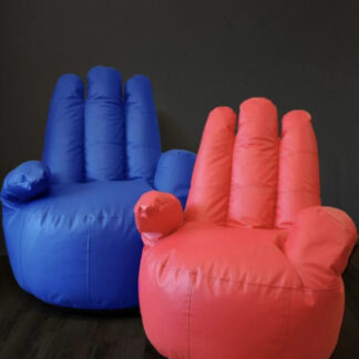 Πουφ γάντι δερμάτινη κόκκινο