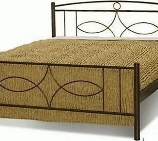 ΜΕΤΑΛΛΙΚΟ ΚΡΕΒΑΤΙ 160Χ200 ΧΑΛΚΟΜΑΥΡΟ