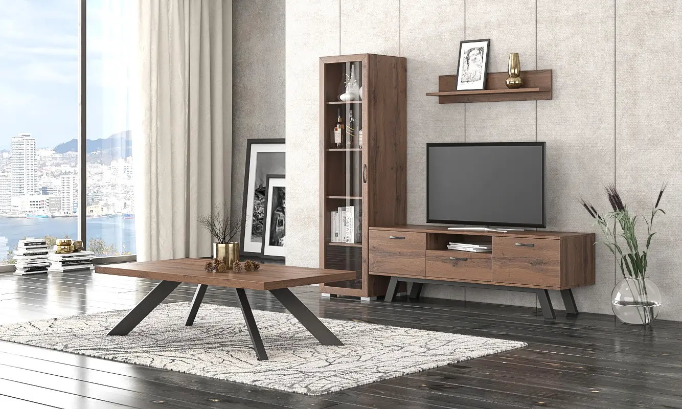 Σύνθεση Tv βιτρίνα ραφι 030