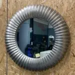 Καθρέφτης ασημί shell Φ80