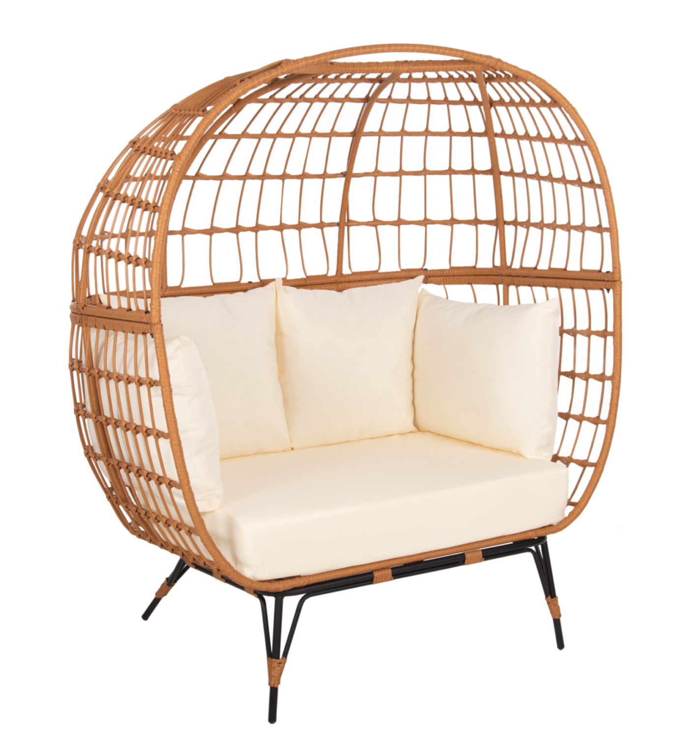ΠΟΛΥΘΡΟΝΑ ΦΩΛΙΑ RATTAN 132.5x90x154Υεκ MRBB