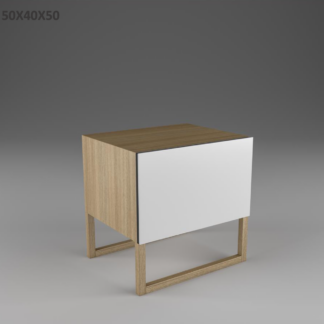 Κομοδίνο mdf δρύς μασιφ βάση 5029