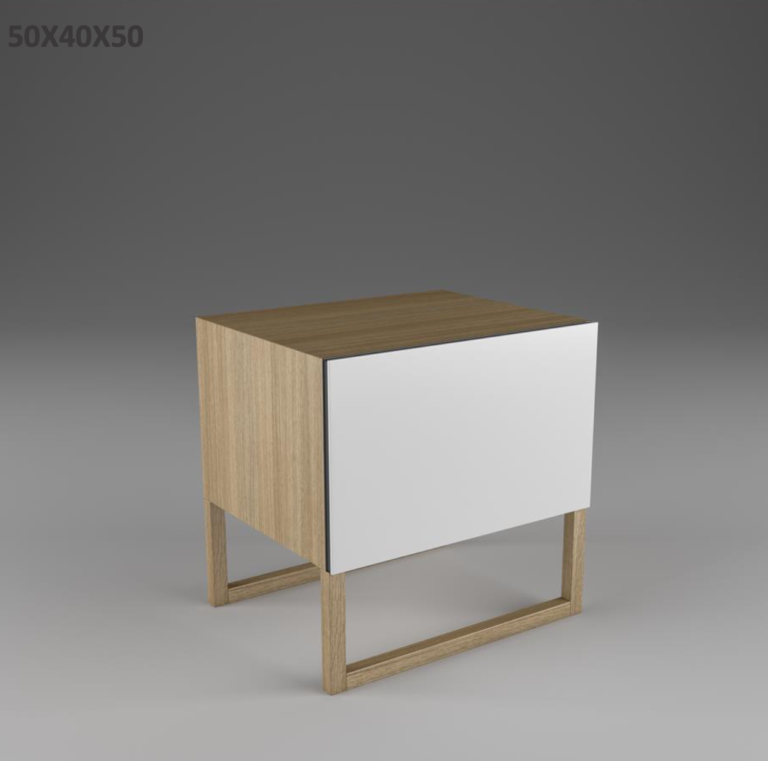Κομοδίνο mdf δρύς μασιφ βάση 5029