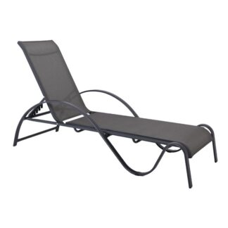 Ξαπλώστρα, Αλουμίνιο Ανθρακί, Textilene