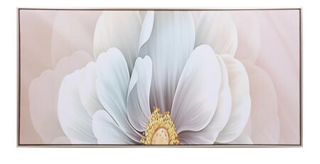 ΚΑΔΡΟ”Flowers” ΛΕΥΚΟ-ΜΠΕΖ ΧΡΩΜΑ 60x3x120εκ