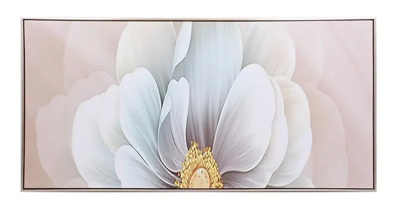ΚΑΔΡΟ”Flowers” ΛΕΥΚΟ-ΜΠΕΖ ΧΡΩΜΑ 60x3x120εκ