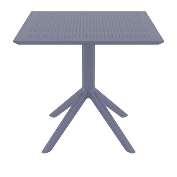 SKY DARK GREY 80X80X74εκ. ΤΡΑΠΕΖΙ ΠΟΛ/ΝΙΟΥ