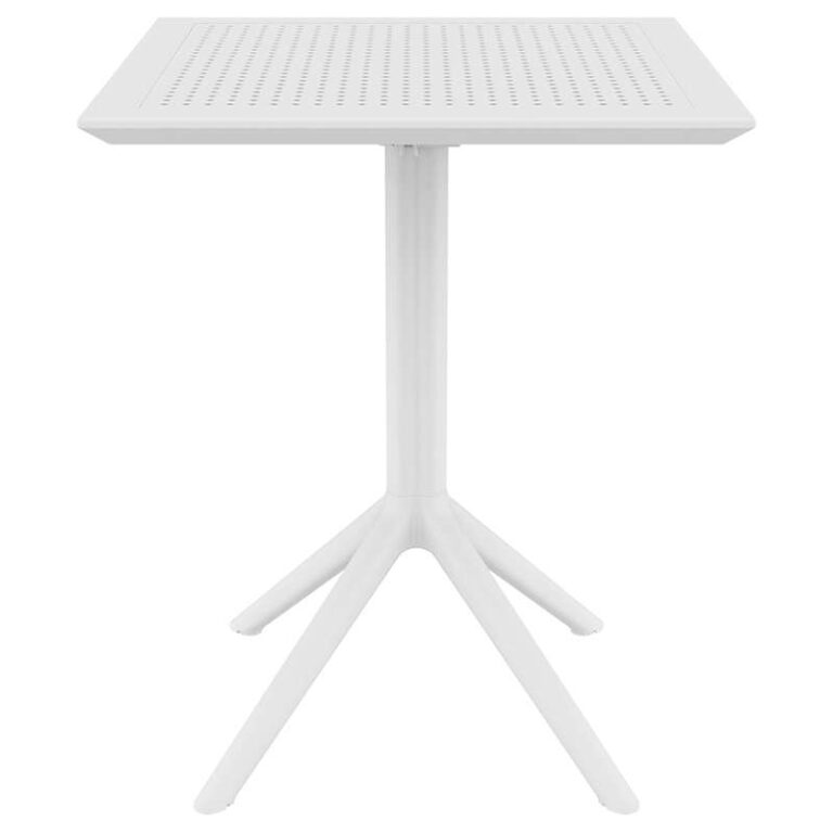 SKY WHITE 60Χ60X74εκ. ΤΡΑΠΕΖΙ ΠΤΥΣ/ΝΟ ΠΟΛ/ΝΙΟΥ
