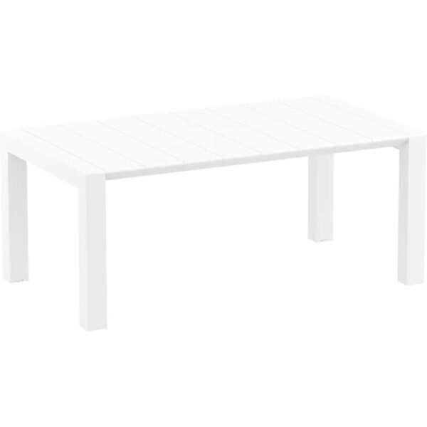 VEGAS WHITE 100X180/220Χ75εκ. ΕΠΕΚΤ.ΤΡΑΠΕΖΙ ΠΟΛ/ΝΙΟΥ