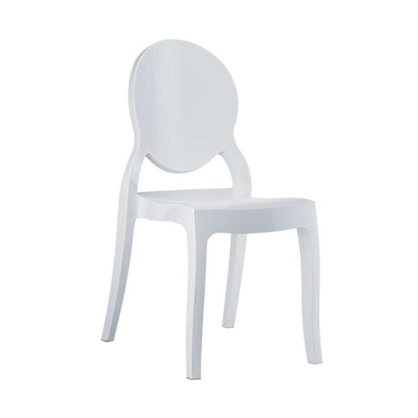 ELIZABETH GLOSSY WHITE(Σ4)ΚΑΡΕΚΛΑ 47X50X90εκ.