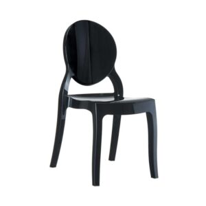 ELIZABETH GLOSSY BLACK ΚΑΡΕΚΛΑ 47X50X90εκ.