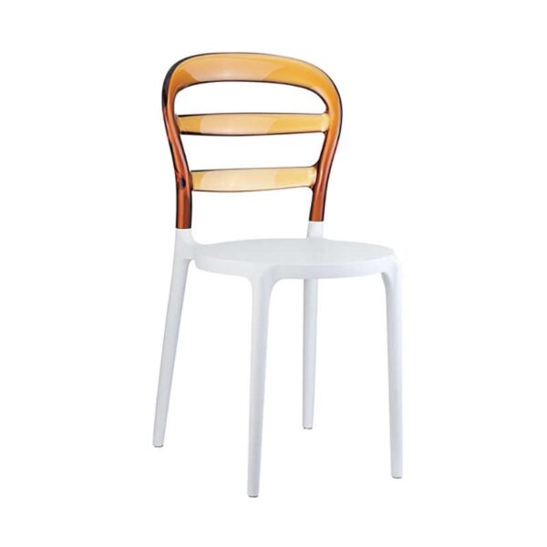 BIBI WHITE/AMBER TRANSP. ΚΑΡΕΚΛΑ 42X50X85εκ.