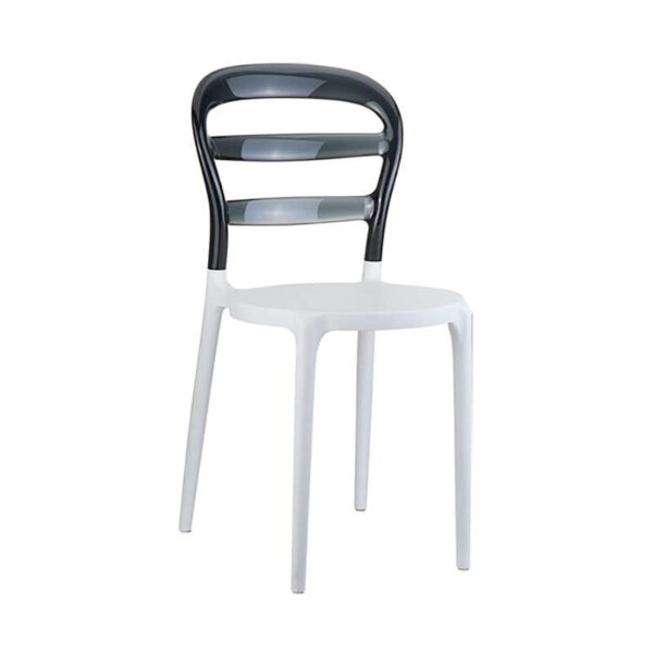 BIBI WHITE/BLACK TRANSP. ΚΑΡΕΚΛΑ 42X50X85εκ.