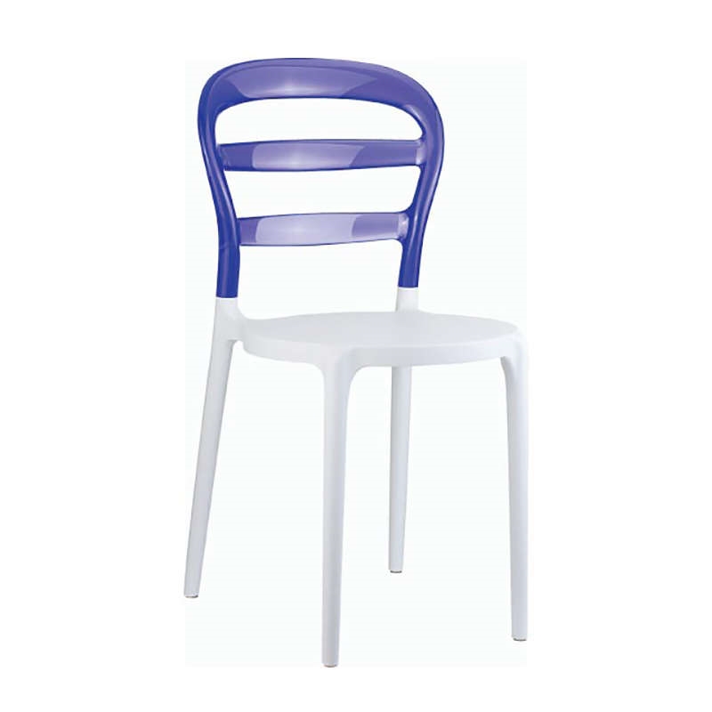 BIBI WHITE/VIOLET TRANSP.(Σ4)ΚΑΡΕΚΛΑ 42X50X85εκ.