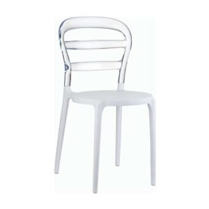 BIBI WHITE/CLEAR TRANSP. ΚΑΡΕΚΛΑ 42X50X85εκ.