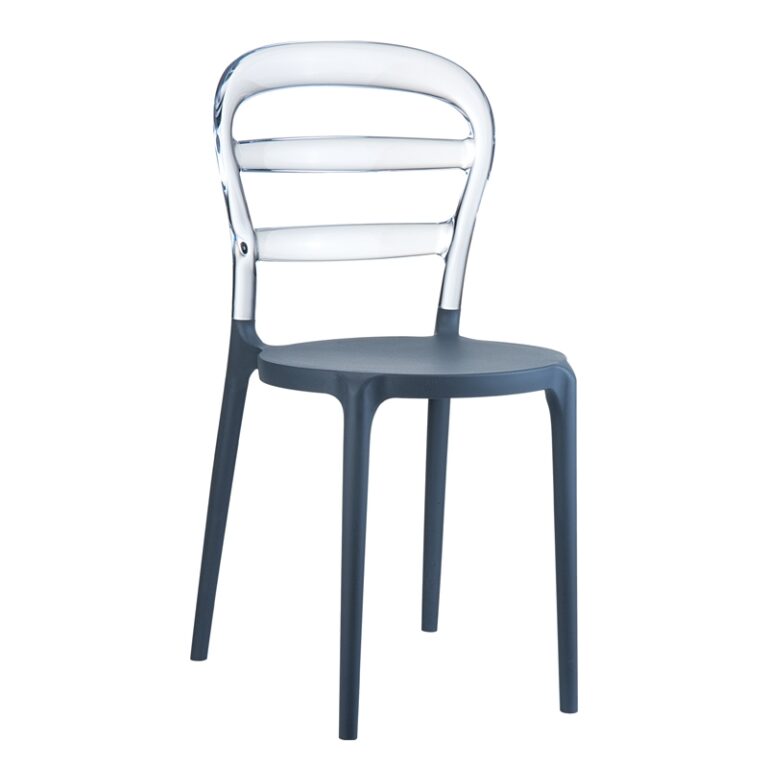 BIBI DARK GREY/CLEAR TRANSP.(Σ4)ΚΑΡΕΚΛΑ 42X50X85εκ.