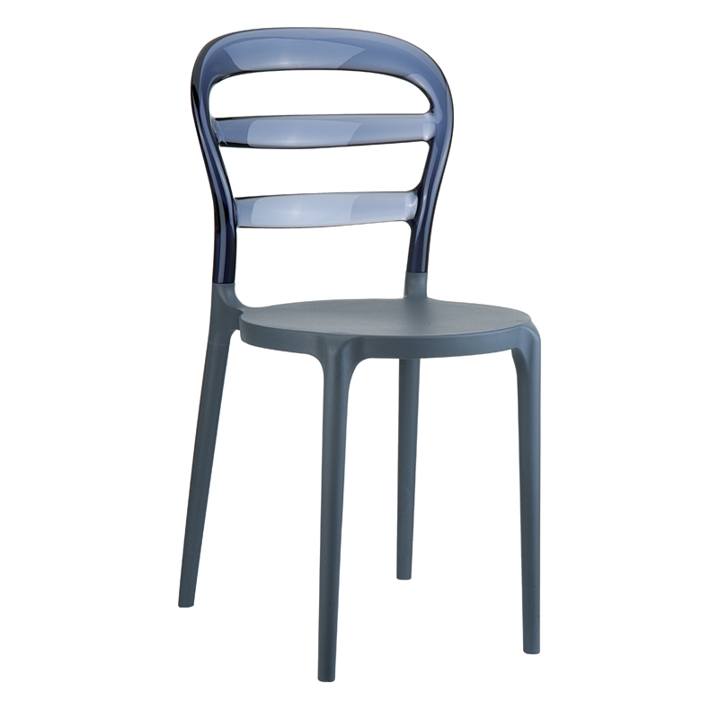BIBI DARK GREY/SMOKE GREY TRANSP.(Σ4)ΚΑΡΕΚΛΑ 42X50X85εκ.