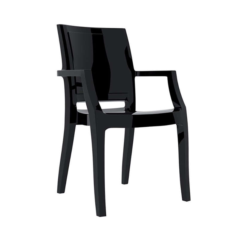 ARTHUR GLOSSY BLACK(Σ4)ΠΟΛΥΘΡΟΝΑ 56X60X91εκ.