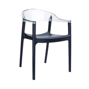 CARMEN BLACK/CLEAR ΠΟΛΥΘΡΟΝΑ 49X53X79εκ.