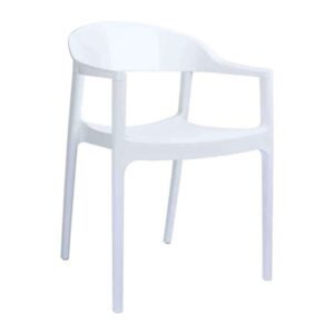 CARMEN WHITE/GLOSSY WHITE(Σ4)ΠΟΛΥΘΡΟΝΑ 49X53X79εκ.
