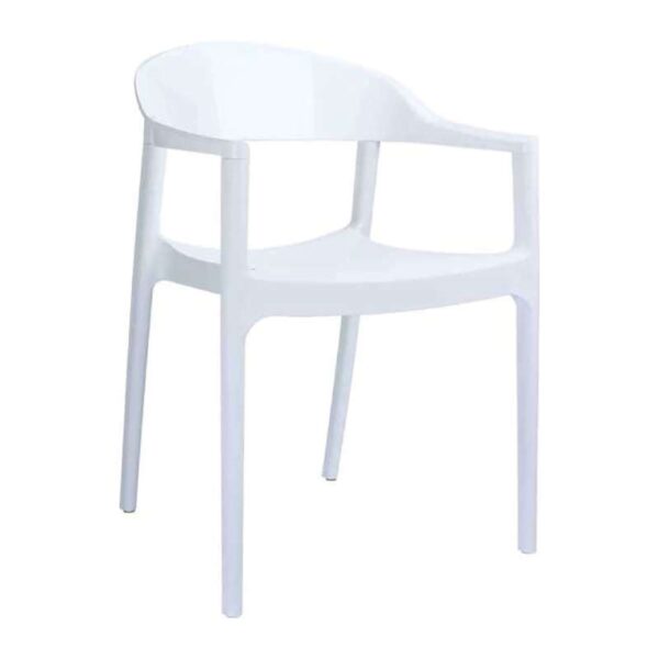 CARMEN WHITE/GLOSSY WHITE(Σ4)ΠΟΛΥΘΡΟΝΑ 49X53X79εκ.