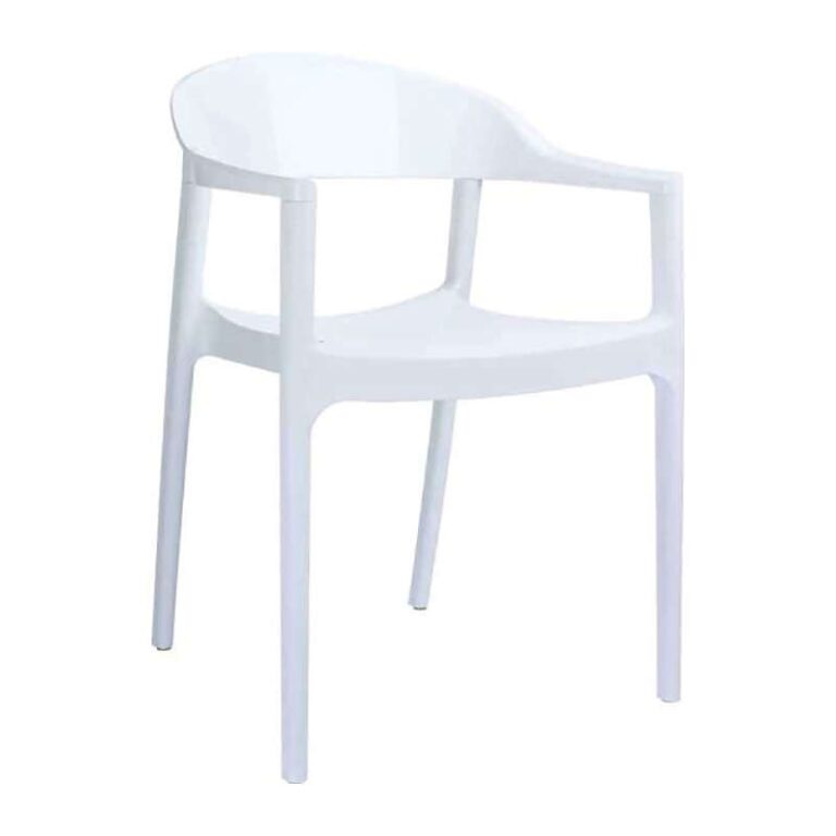 CARMEN WHITE/GLOSSY WHITE(Σ4)ΠΟΛΥΘΡΟΝΑ 49X53X79εκ.