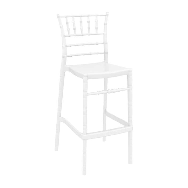 CHIAVARI 75εκ.ΣΚΑΜΠΟ(Σ4)GLOSSY WHITE 48Χ52Χ113εκ.