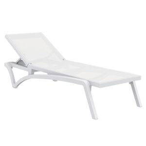 PACIFIC ΞΑΠΛΩΣΤΡΑ WHITE/WHITE ΠΟΛ/ΝΙΟΥ 193X68X35εκ.
