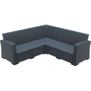 MONACO DARK GREY ΓΩΝΙΑ ΠΟΛ/ΝΙΟΥ 207Χ207Χ79εκ.
