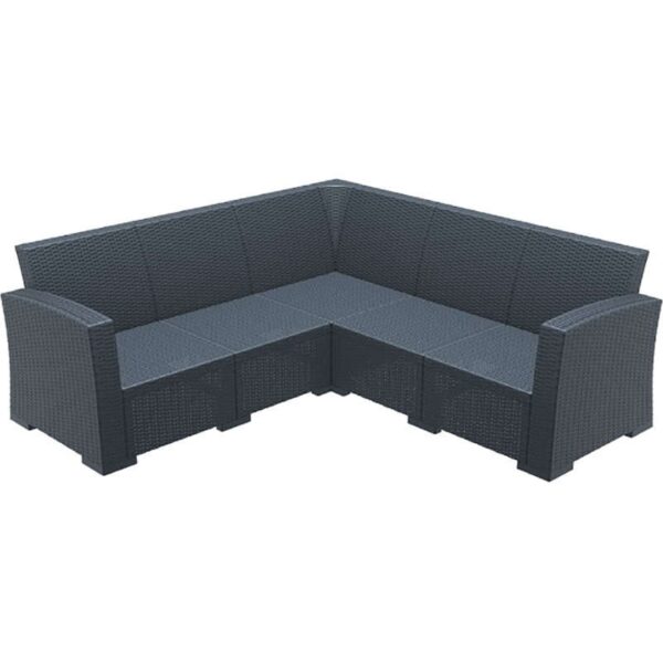 MONACO DARK GREY ΓΩΝΙΑ ΠΟΛ/ΝΙΟΥ 207Χ207Χ79εκ.