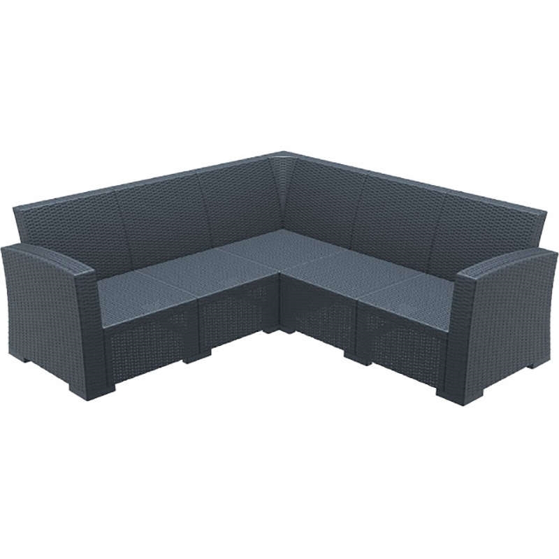 MONACO DARK GREY ΓΩΝΙΑ ΠΟΛ/ΝΙΟΥ 207Χ207Χ79εκ.