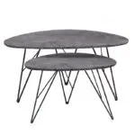 NANCY CONCRETE MDF ΣΕΤ 2 ΤΡΑΠΕΖΑΚΙΑ 90X60X45-60X40X39εκ.