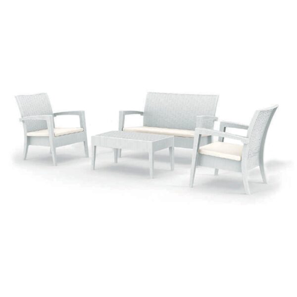 MIAMI SET WHITE ΜΕ ΜΑΞ.(1ΚΑΝ.+2ΠΟΛ+ΤΡΑΠ.92Χ53εκ.)ΠΟΛ/ΝΙΟΥ