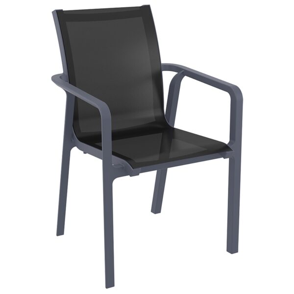 PACIFIC ΠΟΛΥΘΡΟΝΑ DARK GREY/BLACK ΠΟΛ/ΝΙΟΥ 57X62X90εκ.