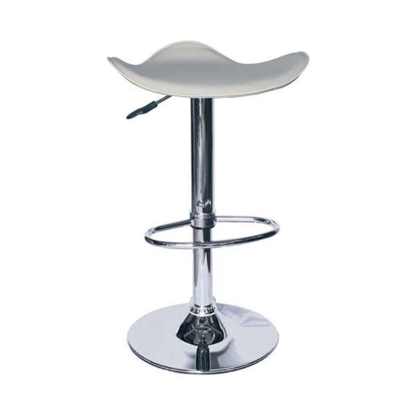 Σκαμπό Μπάρ 2τμχ Bar5 Cream Pvc 44x44x85εκ.