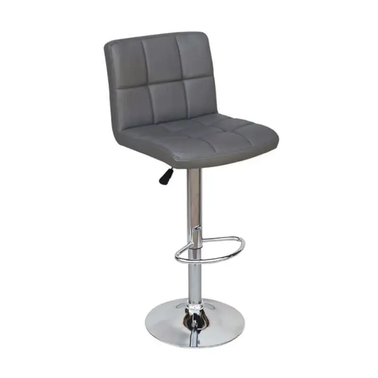 Σκαμπό Μπάρ 2τμχ Bar40 Grey Pu 43x52x113εκ.