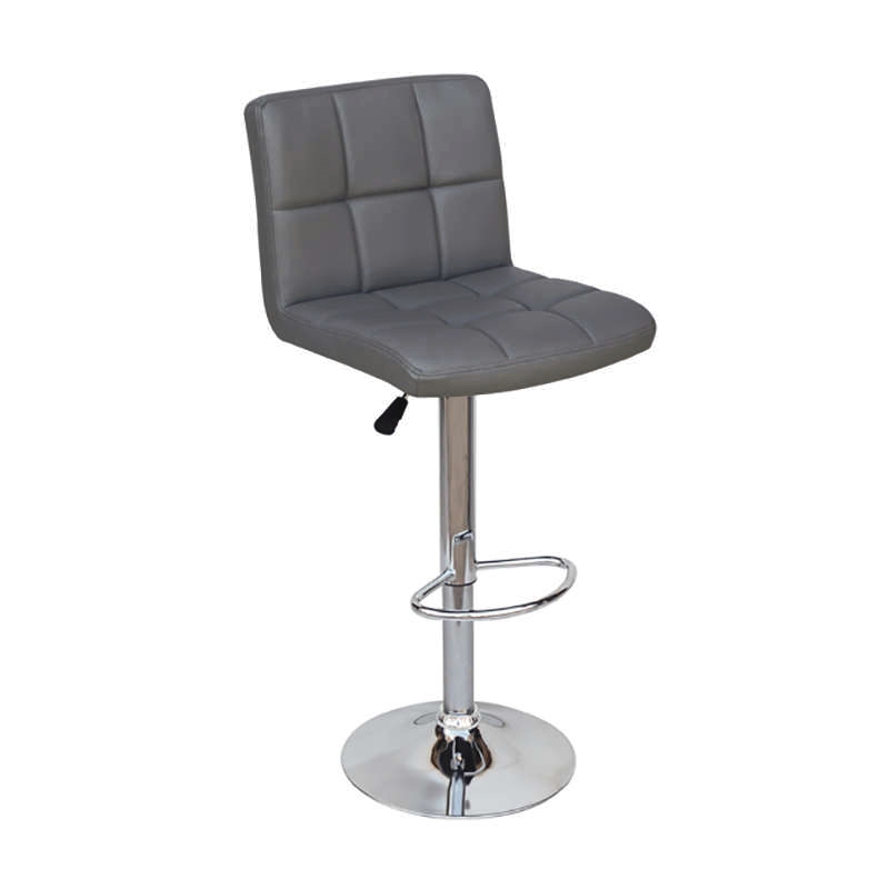 Σκαμπό Μπάρ 2τμχ Bar40 Grey Pu 43x52x113εκ.