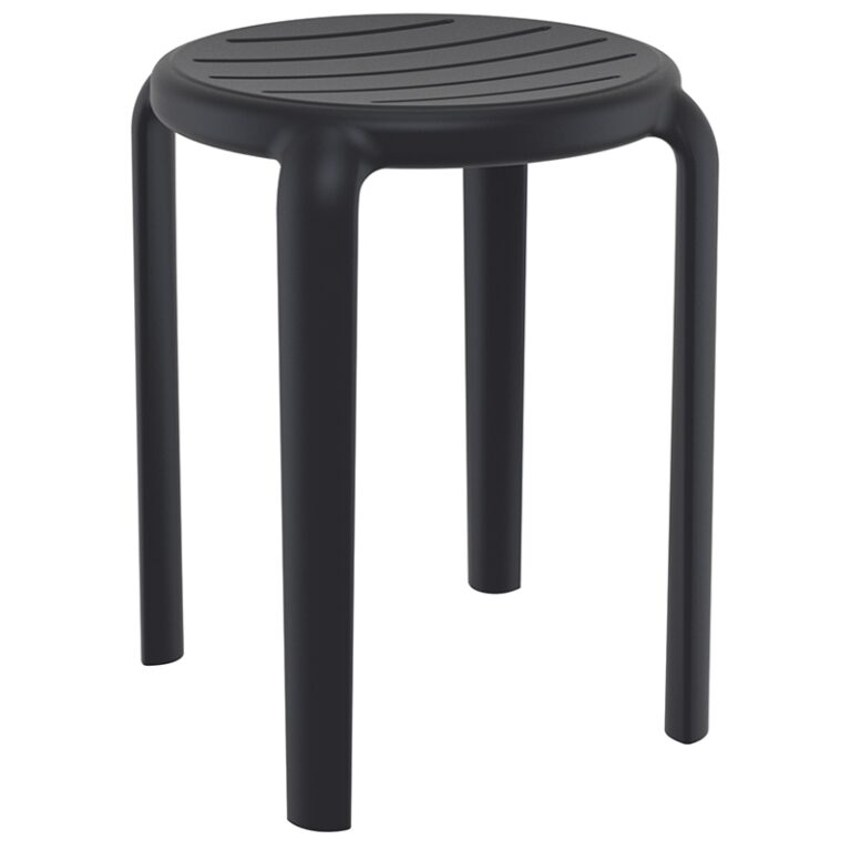 TOM 45εκ. ΣΚΑΜΠΟ BLACK ΠΟΛ/ΝΙΟΥ 34X34X45εκ.