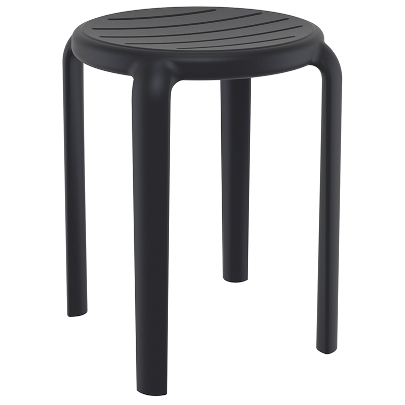 TOM 45εκ. ΣΚΑΜΠΟ BLACK ΠΟΛ/ΝΙΟΥ 34X34X45εκ.