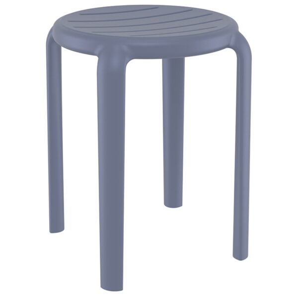 TOM 45εκ. ΣΚΑΜΠΟ DARK GREY ΠΟΛ/ΝΙΟΥ 34X34X45εκ.
