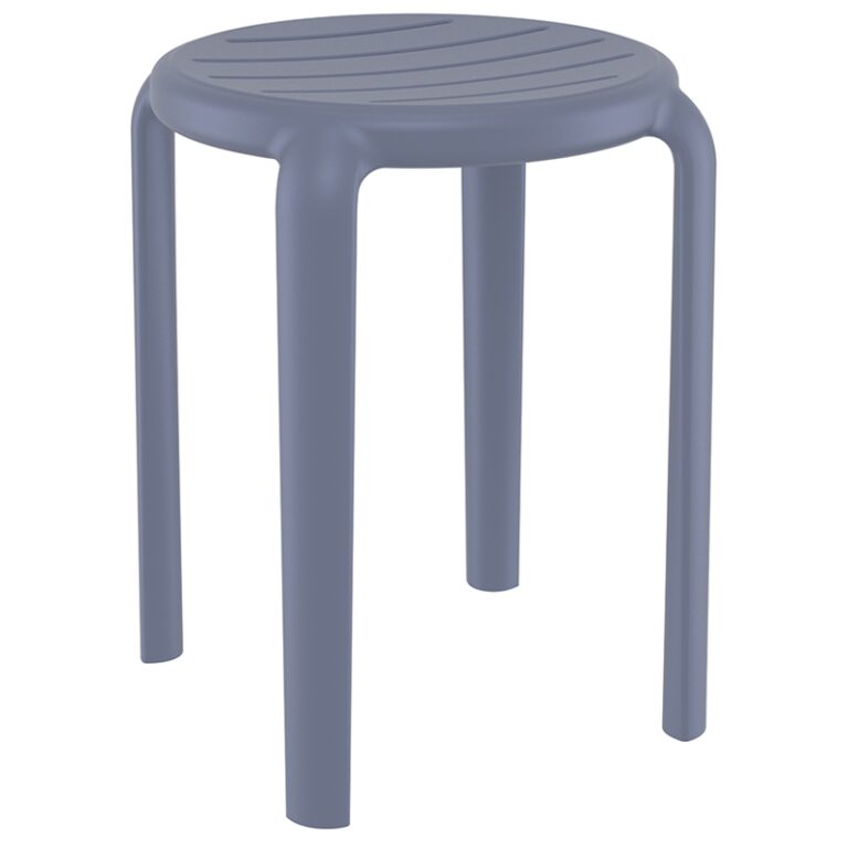 TOM 45εκ. ΣΚΑΜΠΟ DARK GREY ΠΟΛ/ΝΙΟΥ 34X34X45εκ.