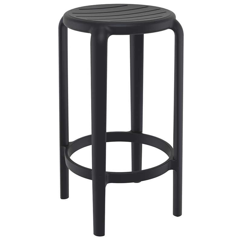 TOM 65εκ. ΣΚΑΜΠΟ BLACK ΠΟΛ/ΝΙΟΥ 36X36X65εκ.