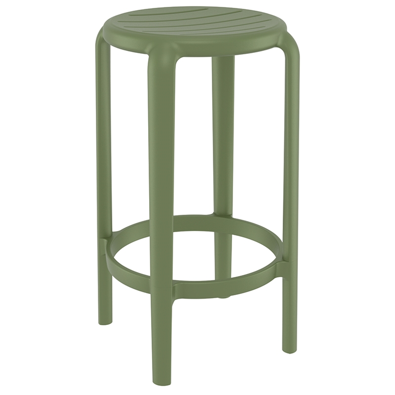 TOM 65εκ. ΣΚΑΜΠΟ OLIVE GREEN ΠΟΛ/ΝΙΟΥ 36X36X65εκ.