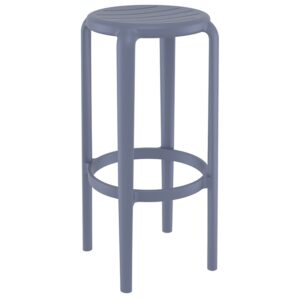 TOM 75εκ. ΣΚΑΜΠΟ DARK GREY ΠΟΛ/ΝΙΟΥ 36X36X75εκ.