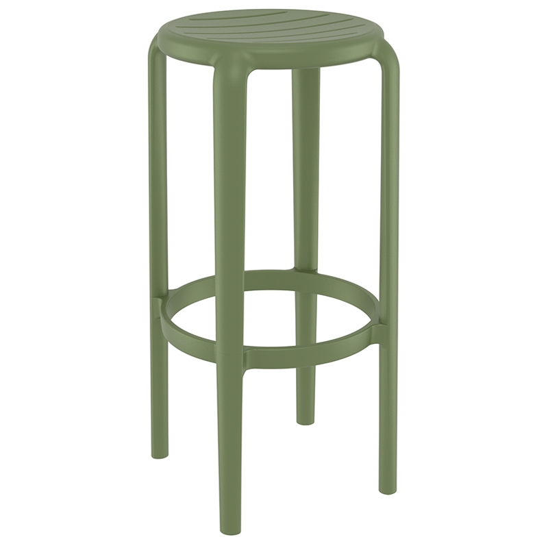 TOM 75εκ. ΣΚΑΜΠΟ OLIVE GREEN ΠΟΛ/ΝΙΟΥ 36X36X75εκ.