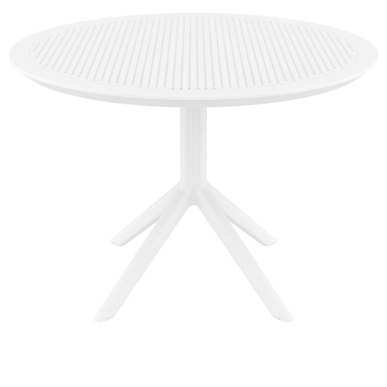 SKY WHITE Φ105X74εκ. ΤΡΑΠΕΖΙ ΠΟΛ/ΝΙΟΥ