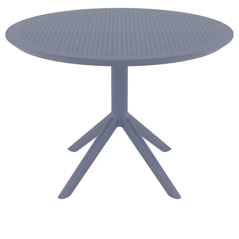 SKY DARK GREY Φ105X74εκ. ΤΡΑΠΕΖΙ ΠΟΛ/ΝΙΟΥ