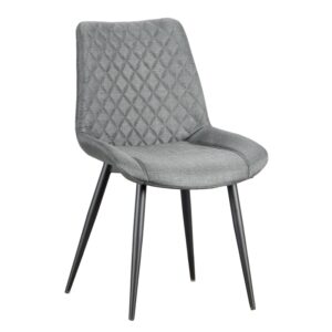 ALESIA GREY ΥΦΑΣΜΑ ΚΑΡΕΚΛΑ ΜΕΤΑΛΛΙΚΗ 54X63X86εκ.